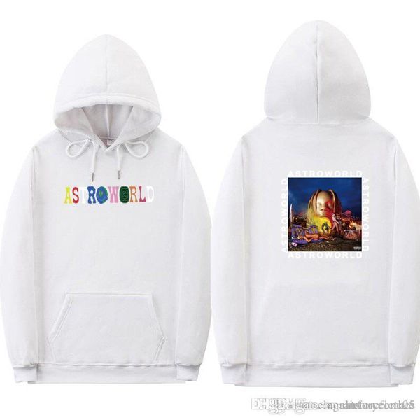 

travis scotts sport pullover hoodies astroworld mens rapper album hoodies designer clothes autumn spring hooded sweatshirts, Black