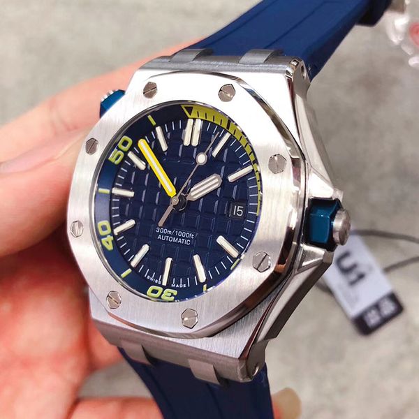 

2019brown leather tran parent back fa hion new quartz chronograph movement men tainle teel automatic watch movement from the w