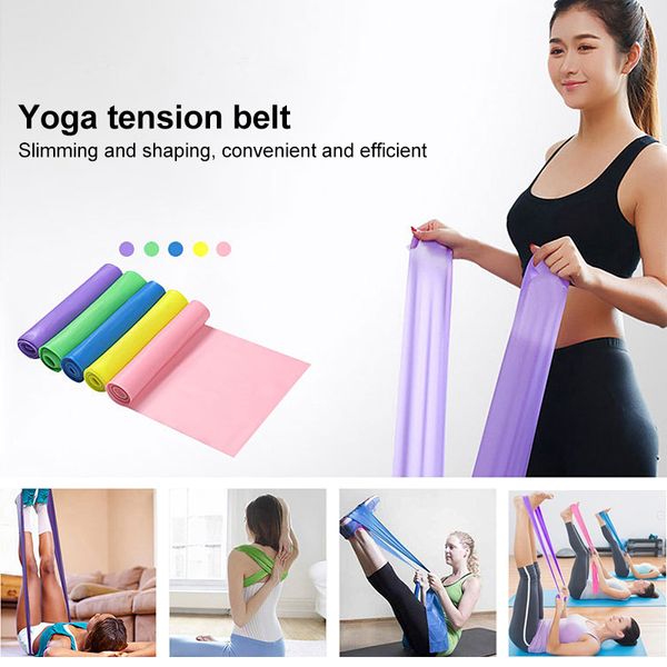 

resistance bands yoga pilates stretch band exercise fitness training elastic rubber 150cm natural
