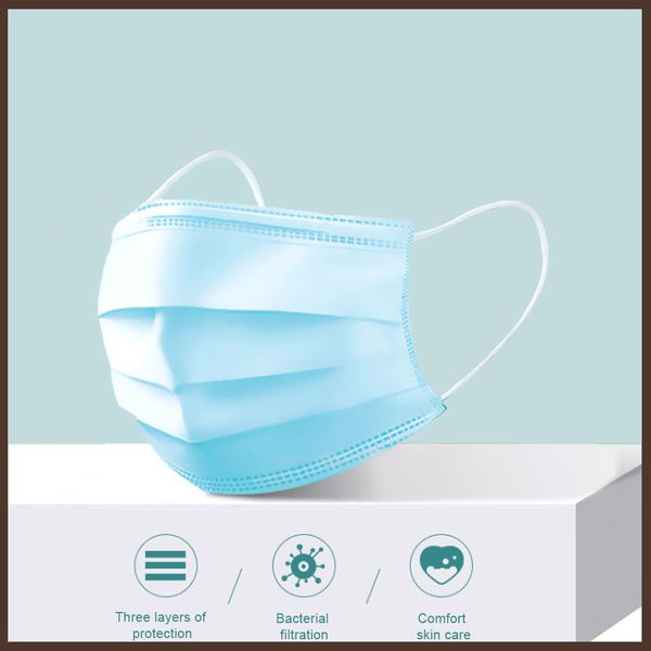 

купить 3 слоя одноразовая маска антипылевой туман рот муфель maschere антибактериальные маски для лица дышащая крышка рта горячая распродажа