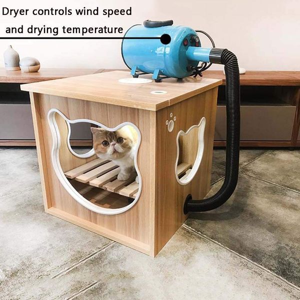 

pet hair dryer stepless speed dog blaster dryer professional dog grooming dryer pet hair blower for dogs cats with drying box