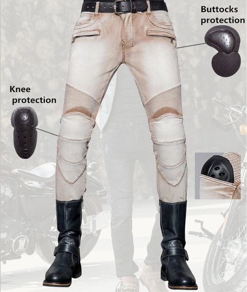 

2018 fashion tight uglybrosguardian ubs018 jeans motorcycle protection knee pants men's moto jeans motorcycle pants