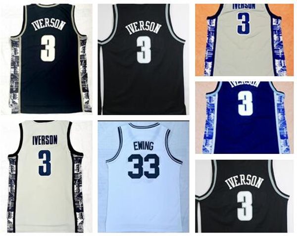 University of Georgetown College Basketball jersey, Ewing 33 Iverson 3 Trainers College Basketball wear, Sconto Negozi online economici in vendita