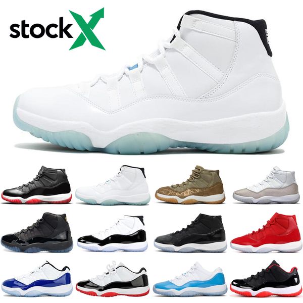 

2020 bred 11s 11 stock x jumpman men women basketball shoes concord legend blue olive athletics outdoor mens womens trainers sports sneakers
