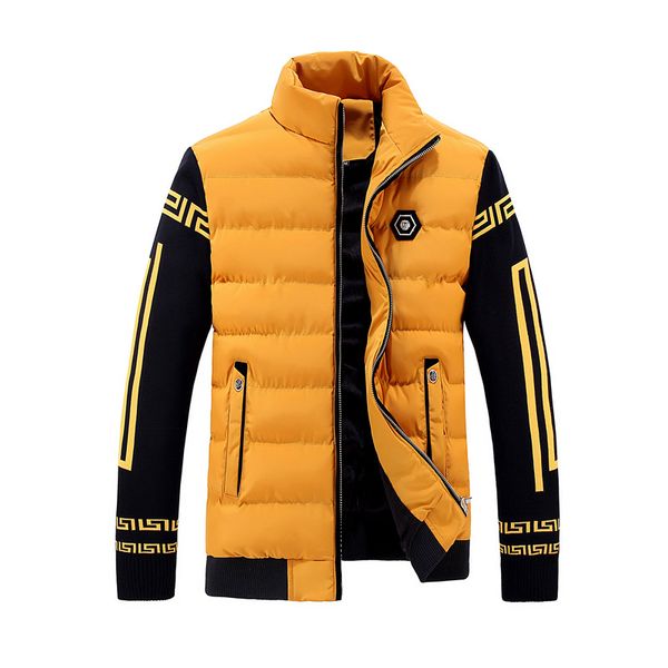 

winter thick warm hooded men's cotton jacket parkas fashion youth korean style snow wear men's casual cotton coat, Black