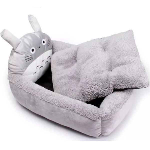 

cartoon cat beds & mats warm soft fleece bed sofa for small cats dogs kennel washable kitten houses pet products
