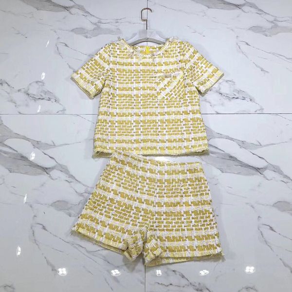 

red roosarosee новый конструктор женщин в 2018 осень зима европейских и американских короткие рукава tcoat с шорты set, White