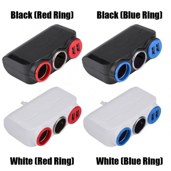

120w automatic power-off recovery car cigarette lighter dual usb interface charger lighter car cigarette