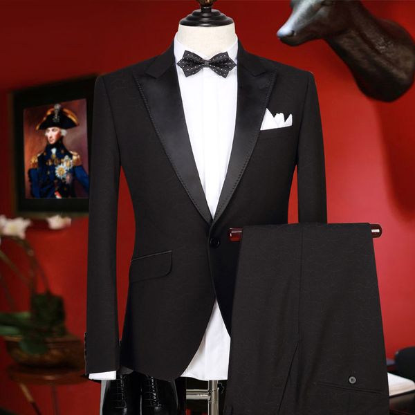 

mens suits with pants closure collar embroidered black suit wedding groom suits for men suit slim fit one button blazer & pant, White;black