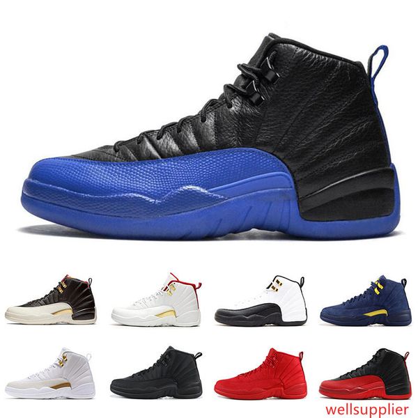 

2019 12s basketball shoes for men fiba game royal triple black gym red cny dark grey 12 mens sports sneakers size 8-13