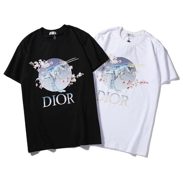 

Fa hion ummer t hirt for men men de igner t hirt plum blo om dino aur print brand top men women clothing