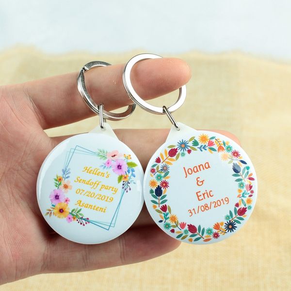 

personalized garland logo p custom company p keychain with mirror wedding favors and gifts wedding accessories