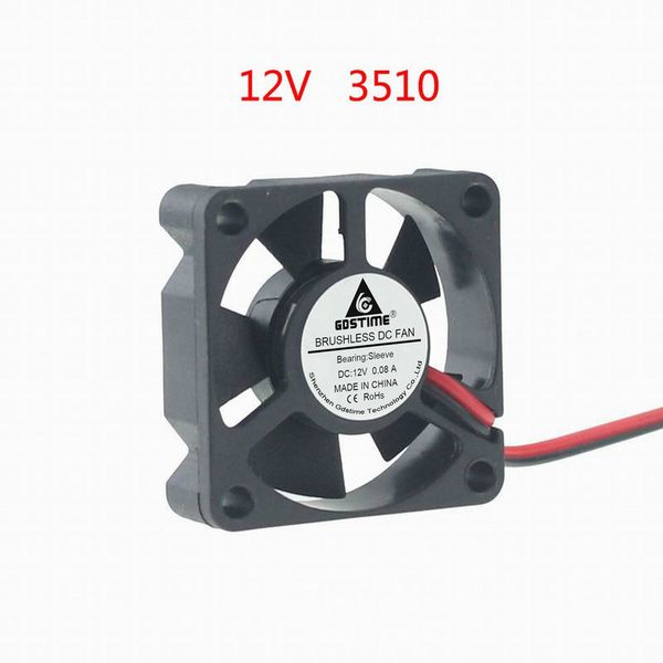 

dc12v 0.2a 3510 3.5cm 35x35x10mm 8500rpm 4.56cfm 2pin втулка подшипника мини вентилятор охлаждения