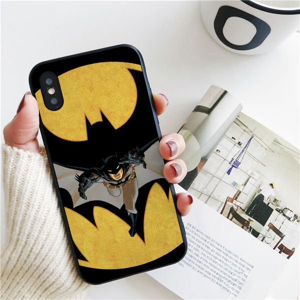 

capa luxury black bat cover for iphone 11 pro xs max xr case for iphone 8 7 6s plus 5s se 5 case soft silicone cover.