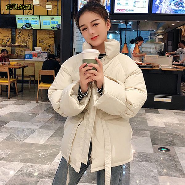 

parkas mujer 2019 winter down cotton padded jacket women plus size loose pocket short parka thick warm ladies winter jackets, Black