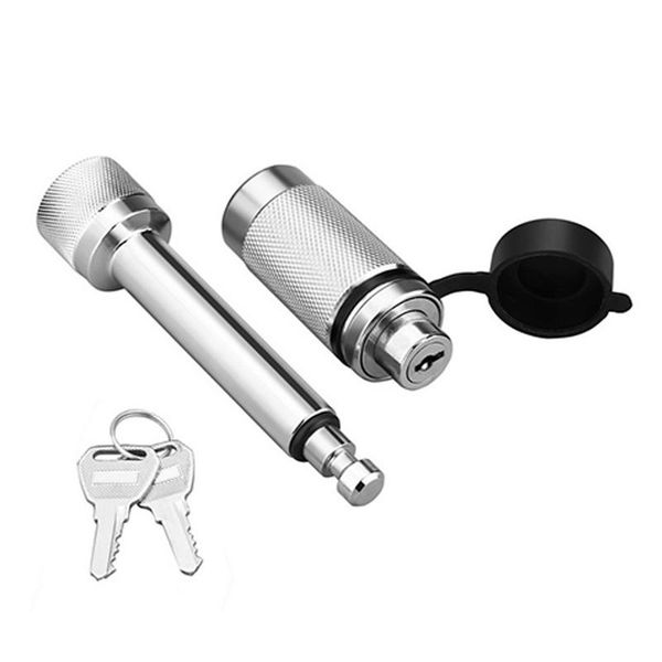 

trailer hitch locking pin - black tow hitch receiver lock with anti-rattle, fits class iii - v hitches with 2" and 2.5" receiver c
