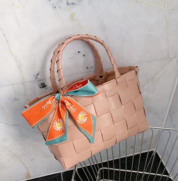 

designer luxury handbags purses wholesale women shipping bags large capacity mom weaving shoulders bag silk scarves