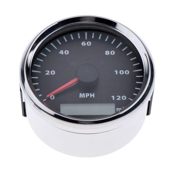 

85mm car speedometer 120mph odometer for motorcycle ip67 3 3/8'' #1