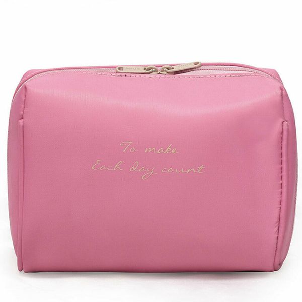 

women's cosmetic bag casual solid color portable clutch travel cosmetics washing makeup bag