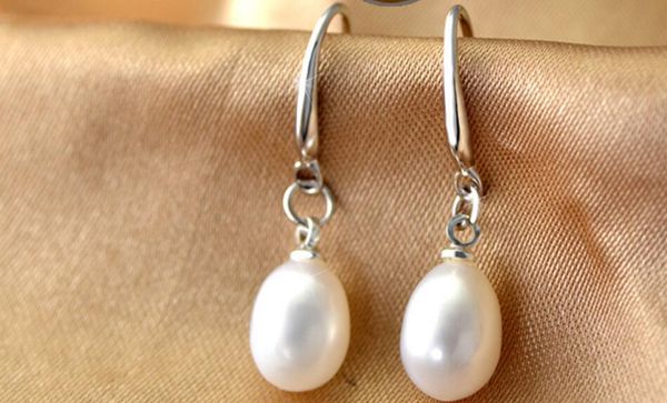 

new 503+++pearl earrings of natural water droplets, Silver