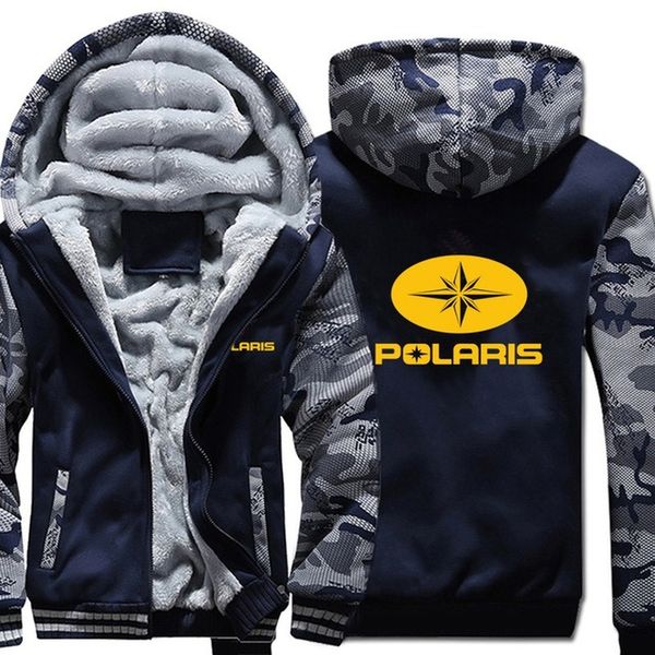 

polaris hoodies winter camouflage sleeve jacket men thicken warm fleece cotton zipper raglan coat male tracksuit