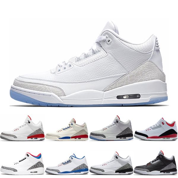 

air jordan retro men basketball shoes pure white korea international flight black cement fire red jth sneakers mens sport shoes