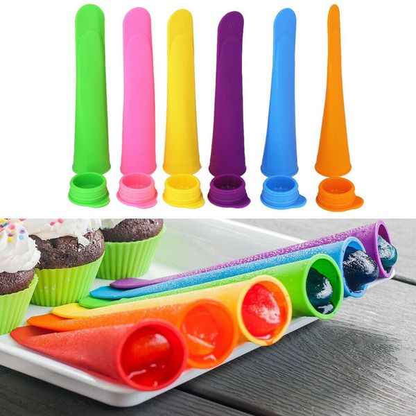 Silicone Ice Pop Popsicles molde molde com tampa DIY gelado fabricantes empurrar gelado geléia colorida diy kka6891