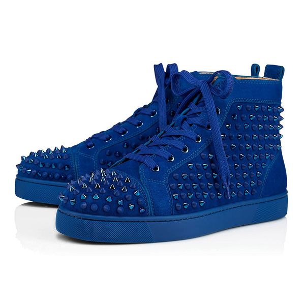 

2020 designer shoes for men women fashion spike sneakers triple black white red suede leather mens trainer flat bottoms luxury t07