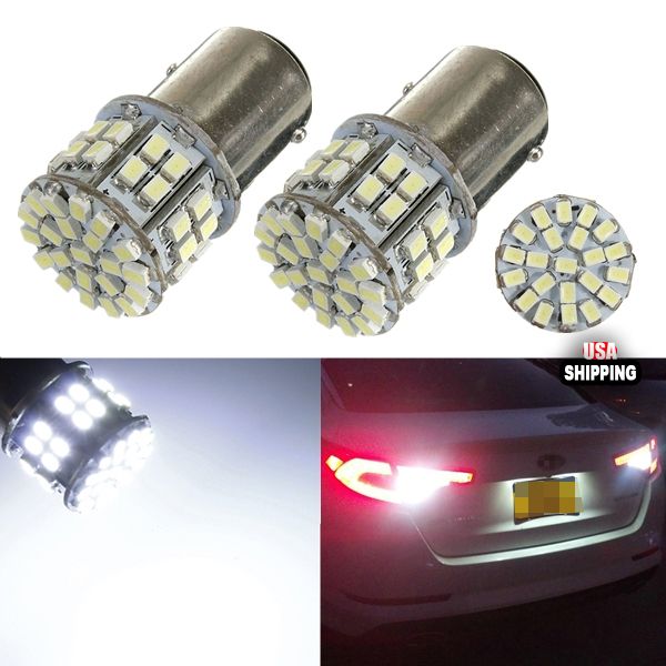 

4 pcs bay15d 1157 white car tail brake light 50 smd led bulb 12v auto rear slamp