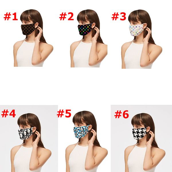 

Designer Face Masks Luxury Mask Washable Dustproof Respirator Riding Cycling Sports Print Fashion Masks DHL Free Shipping