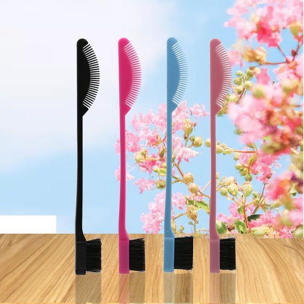 

3pcs double-end angled mascara brush eyebrow brush adjustment comb makeup hairline comb eyebrow trimming tool g1227