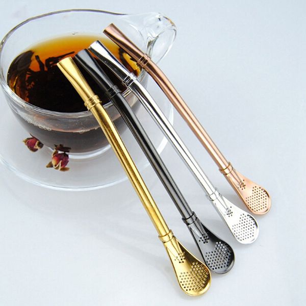 

2018 creative stainless steel drinking straw filter handmade gourd washable practiacl tool