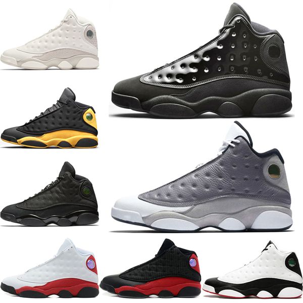 

13s men basketball shoes 13 cap and gown atmosphere grey he got game black cat bred phantom designer sport trainer sneakers size 8-13