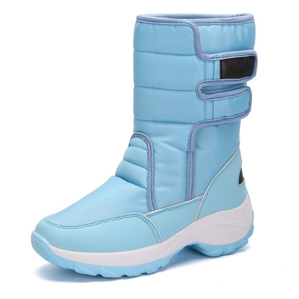 

2019 new winter thick-soled outdoor snow boots women thick waterproof and velvet warm cotton shoes ladies casual boots mujer v73, Black
