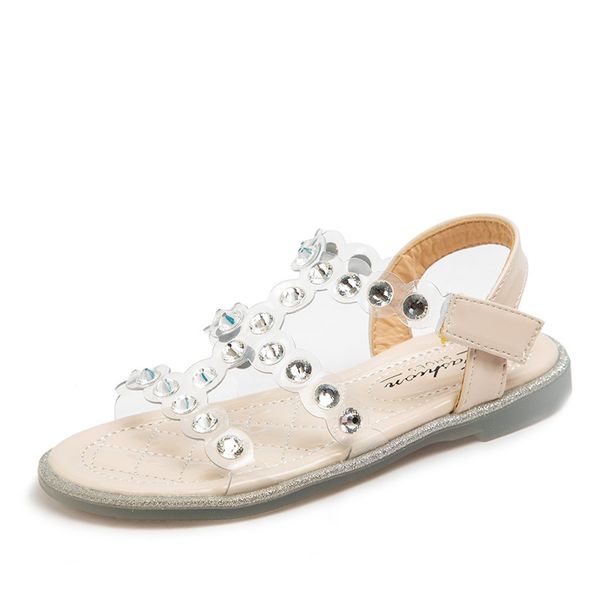 

big kid girl sandals new 2020 little girls summer shoes kids beach fashion rhinestones princess sandal 3  5 6 7 8 9 10 11 12, Black;red