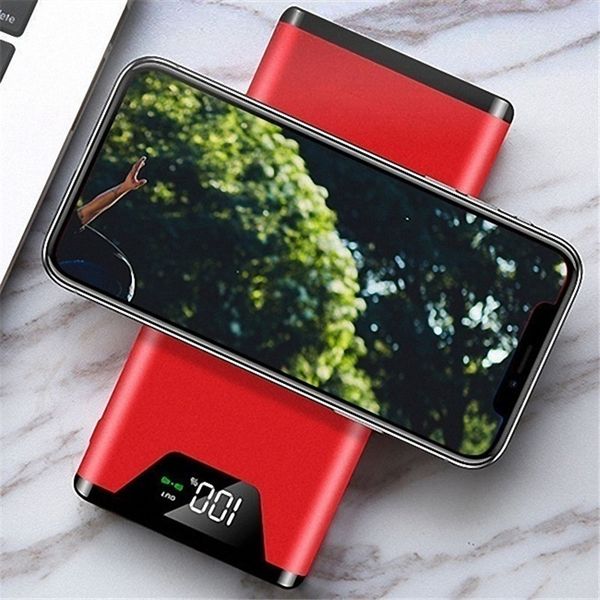 

qi wireless charger 30000mah power bank usb external battery fast charging portable charger digital display led lighting charge