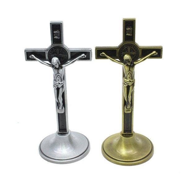 

1pc cross crucifix christ catholic jesus religious church decoration stand wall antique home chapel decor