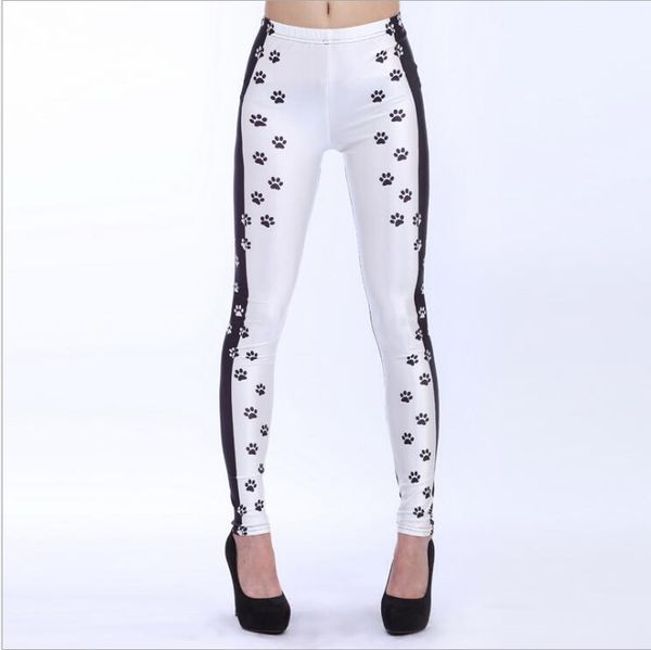 

spring new digital printed leggings, Black