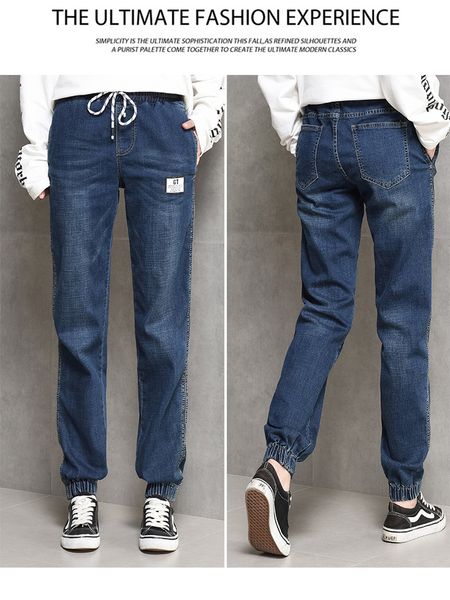

dark blue the new student trousers han edition tide