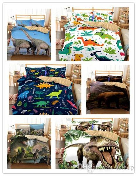 

3d printing dinosaur 2 3 bedding set with pillowcase carton for kids gift