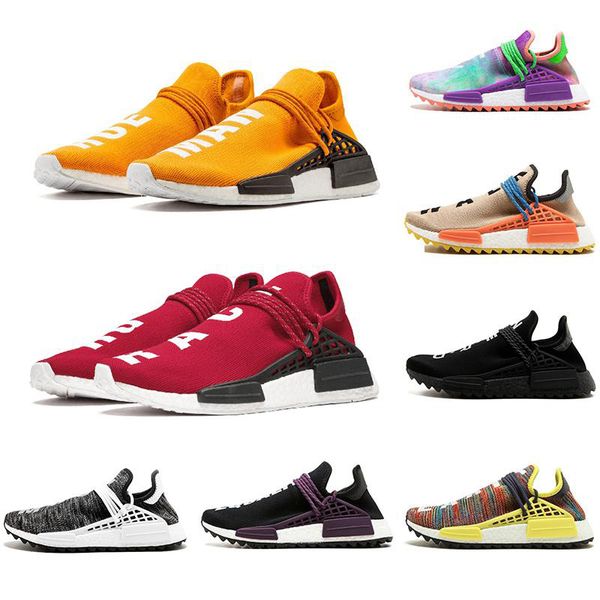 

Orange red Human Race Hu trail pharrell williams men running shoes Nerd black cream mens trainer women designer sports runner sneaker