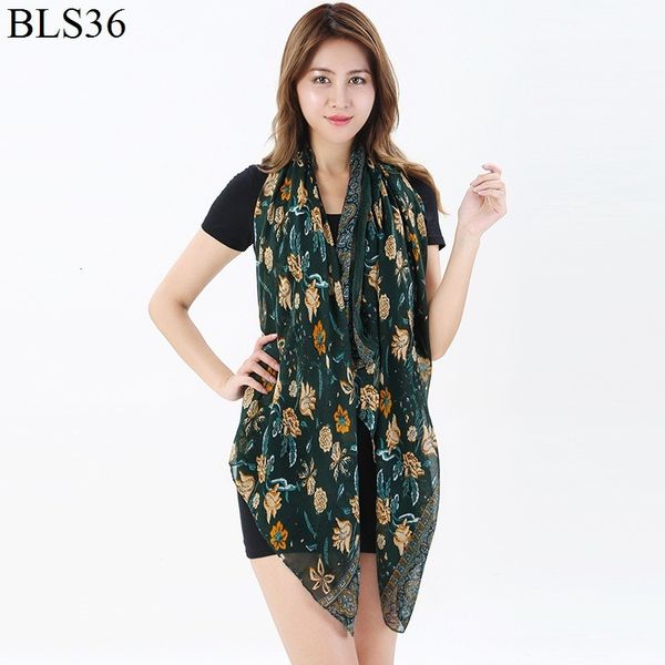 

autumn scarf printing blue and white porcelain will shawl long a piece of cloth scarf sandy beach a piece of cloth, Blue;gray