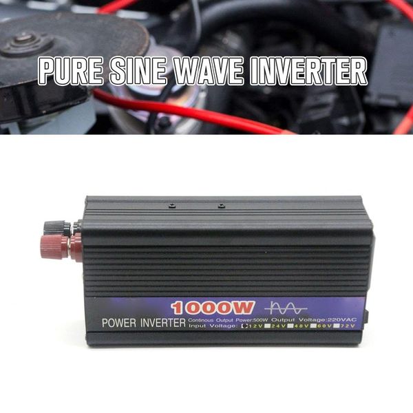 

1000w pure sine wave intelligent string inverter 12v/24v/48v/60v to 220v power inverter car converter adapter car