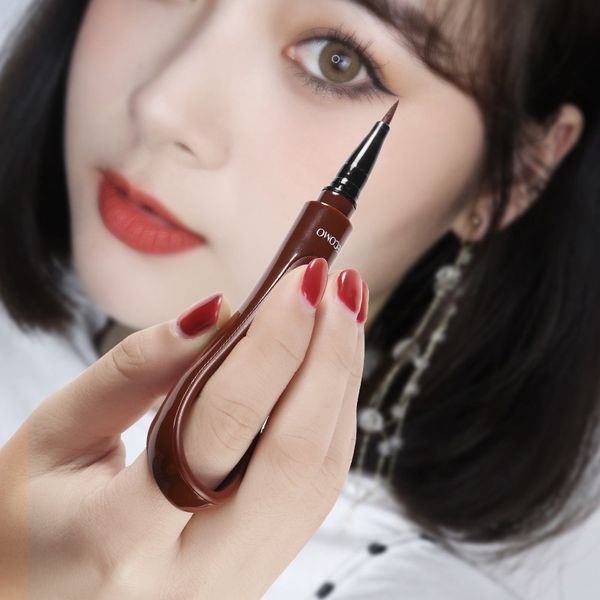 

1pc cosmetics makeup lazy ring easy to draw eyeliner pen brown black eyeliner dropshipping