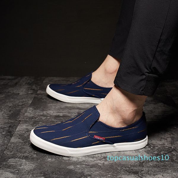 

stripe canvas men loafers summer breathable men sneakers casual comfortable shoes man sneaker espadrilles deportivas hombre t10, Black