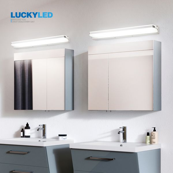 

luckyeld modern bathroom lamp waterproof led mirror light 9w 12w ac 85-265v wall light fixture vanity sconce led wall lamp