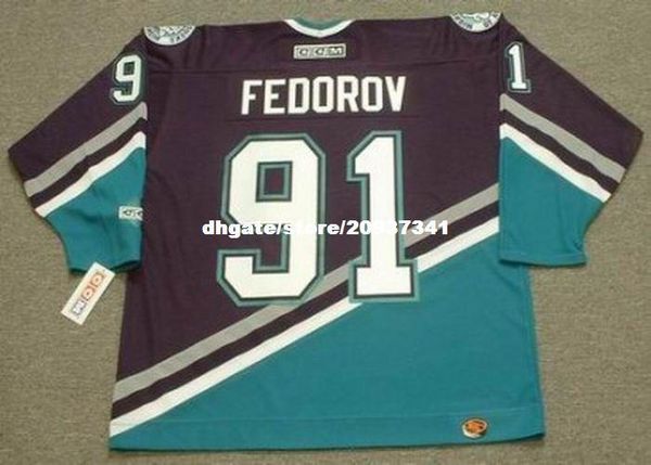 

wholesale mens sergei fedorov anaheim mighty ducks 2005 ccm away retro hockey jersey, Black;red
