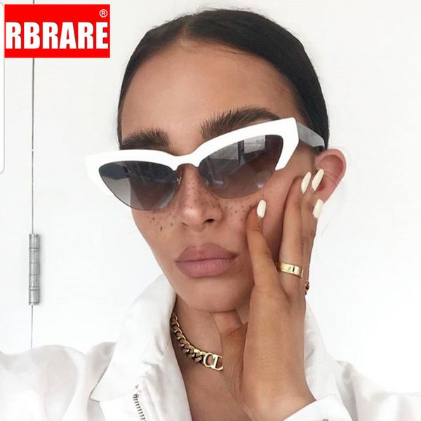 

rbrare cat eye sunglasses women designer sunglasses women 2020 sun glasses vintage gafas de sol hombre, White;black