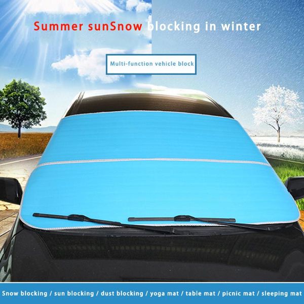 

200x95cm car front windshield sunshades universal magnetic protective cover front rear car window sunshade snow anti-icing cover