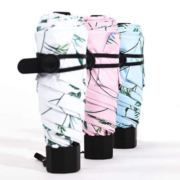 

portable flower travel umbrella windproof for sun protection and rain uv protection umbrella rain women fashion gift to friends